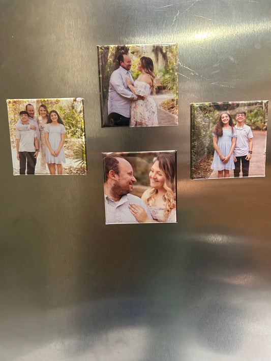 Custom Photo Magnet Square 3x3” Set of 4